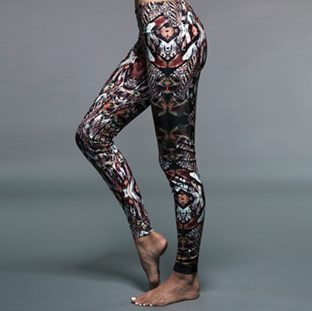 Onzie Jamaica Tribal Peacock Leggings